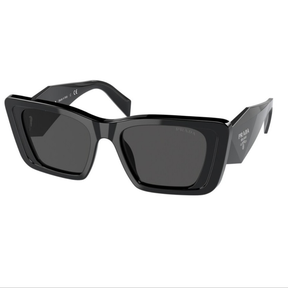 NEW PRADA PR08YS BLACK SUNGLASSES SPR 08Y 1AB5S0 PRADA BLACK EYEWEAR PR 08YS - Picture 2 of 8